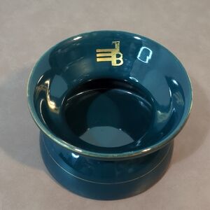 Vintage Hall Teal With Gold Detail And Phoenix Type Mark Ceramic Spittoon